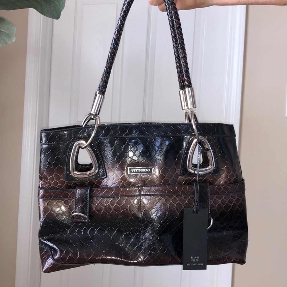 Stylish crocodile print purse
